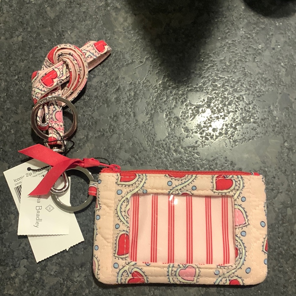 Vera Bradley, lanyard with small wallet, brand new